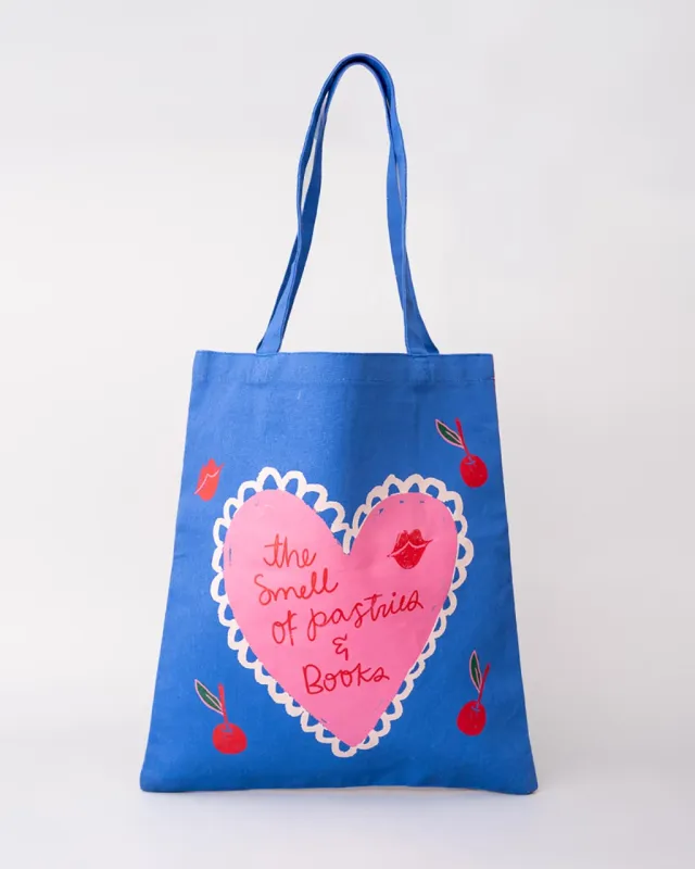 Canvas Tote Bag - Pastries and Books made by ban.do