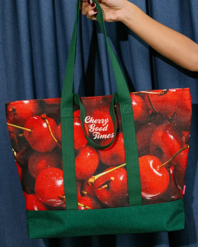 Large Canvas Tote Bag - Cherries made by ban.do