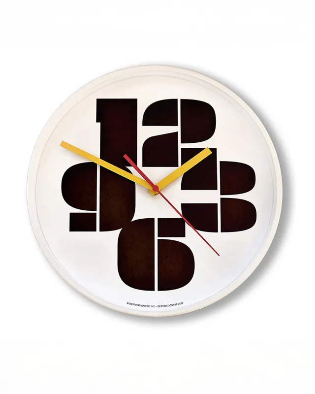 Mod Numbers Wall Clock - Black and White made by ban.do