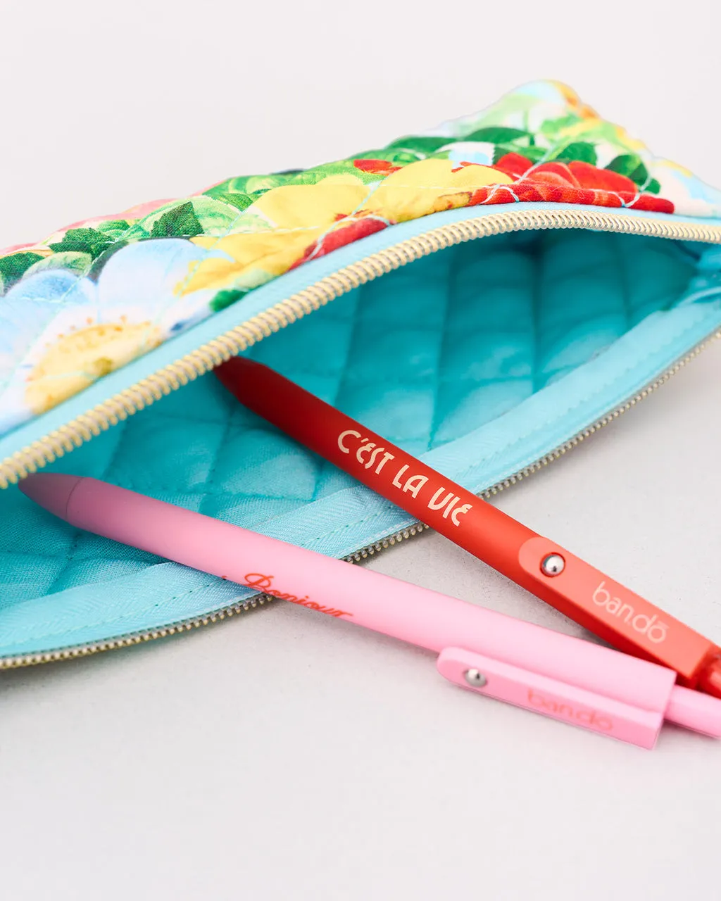 Quilted Pencil Pouch - Oil Paint Floral sold by ban.do product image thumbnail 4