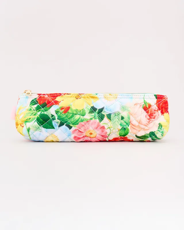 Quilted Pencil Pouch - Oil Paint Floral made by ban.do