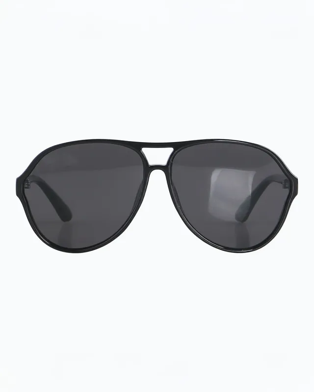Phoenix Retro Polarized Aviator Sunglasses - Black made by ban.do