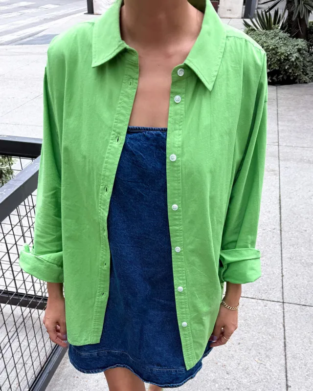 Light Weight Owen Shirt - Green Bud made by Le Bon Shoppe