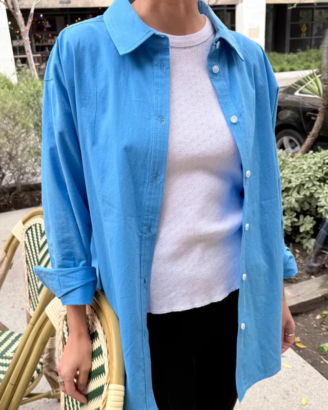 Light Weight Owen Shirt - Lake Blue made by Le Bon Shoppe