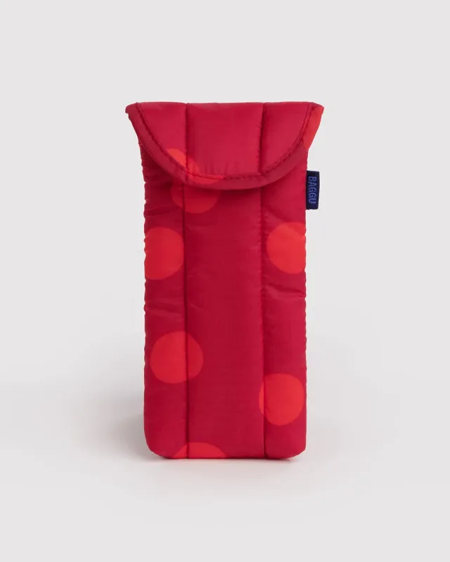 Puffy Glasses Sleeve - Red Polka Dot made by BAGGU