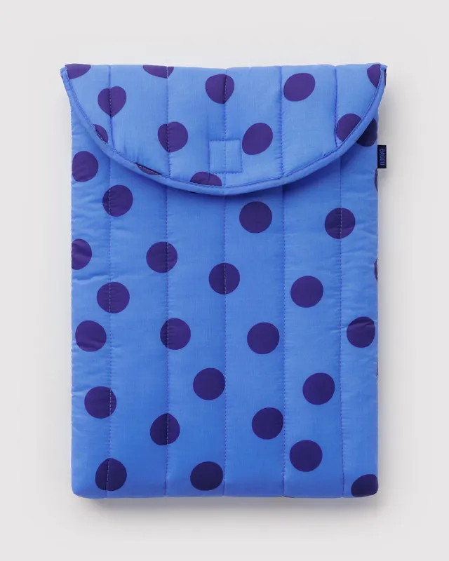Puffy Laptop Sleeve 16" - Blue Polka Dot made by BAGGU