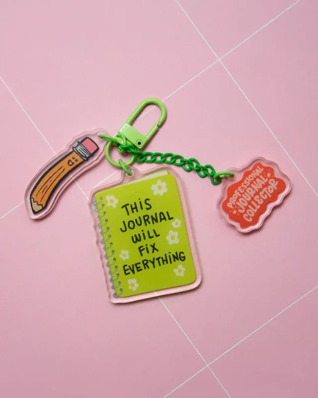 Trinket Charm Keychain - This Journal Will Fix Everything made by ban.do