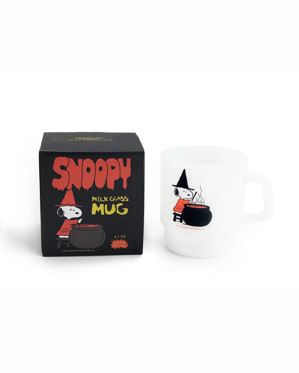Snoopy Witch Milk Glass Mug sold by ban.do product image thumbnail 2