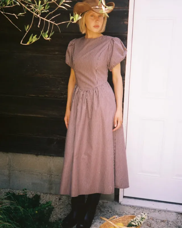 Verena Dress - Saddle Stripe made by Lisa Says Gah
