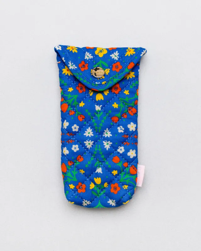 Quilted Sunglasses Case - Blue Scandinavian Floral made by ban.do