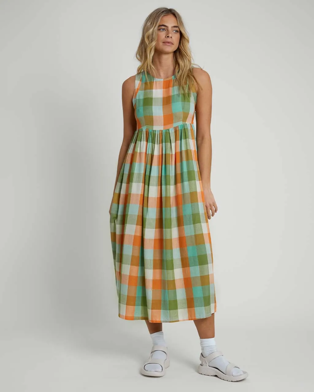 Check Midi Dress sold by ban.do