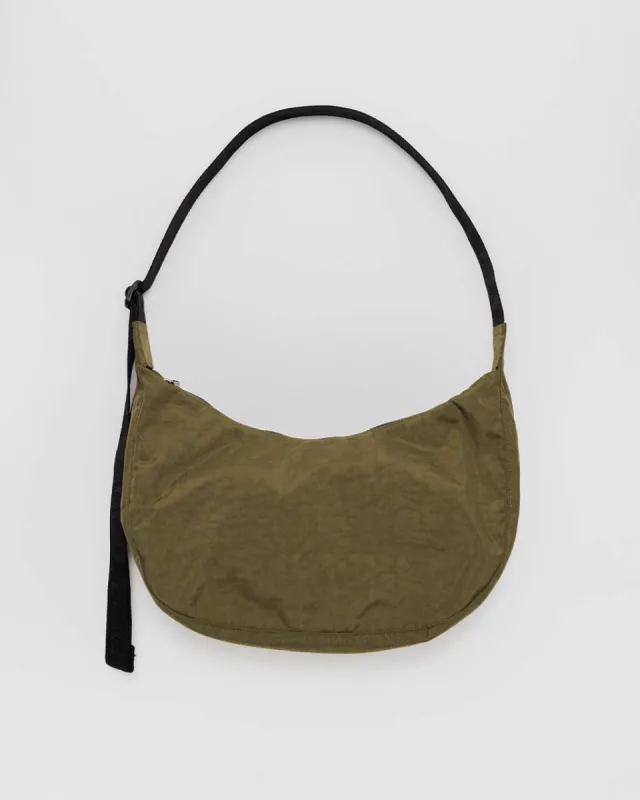Medium Nylon Crescent Bag - Seaweed sold by ban.do