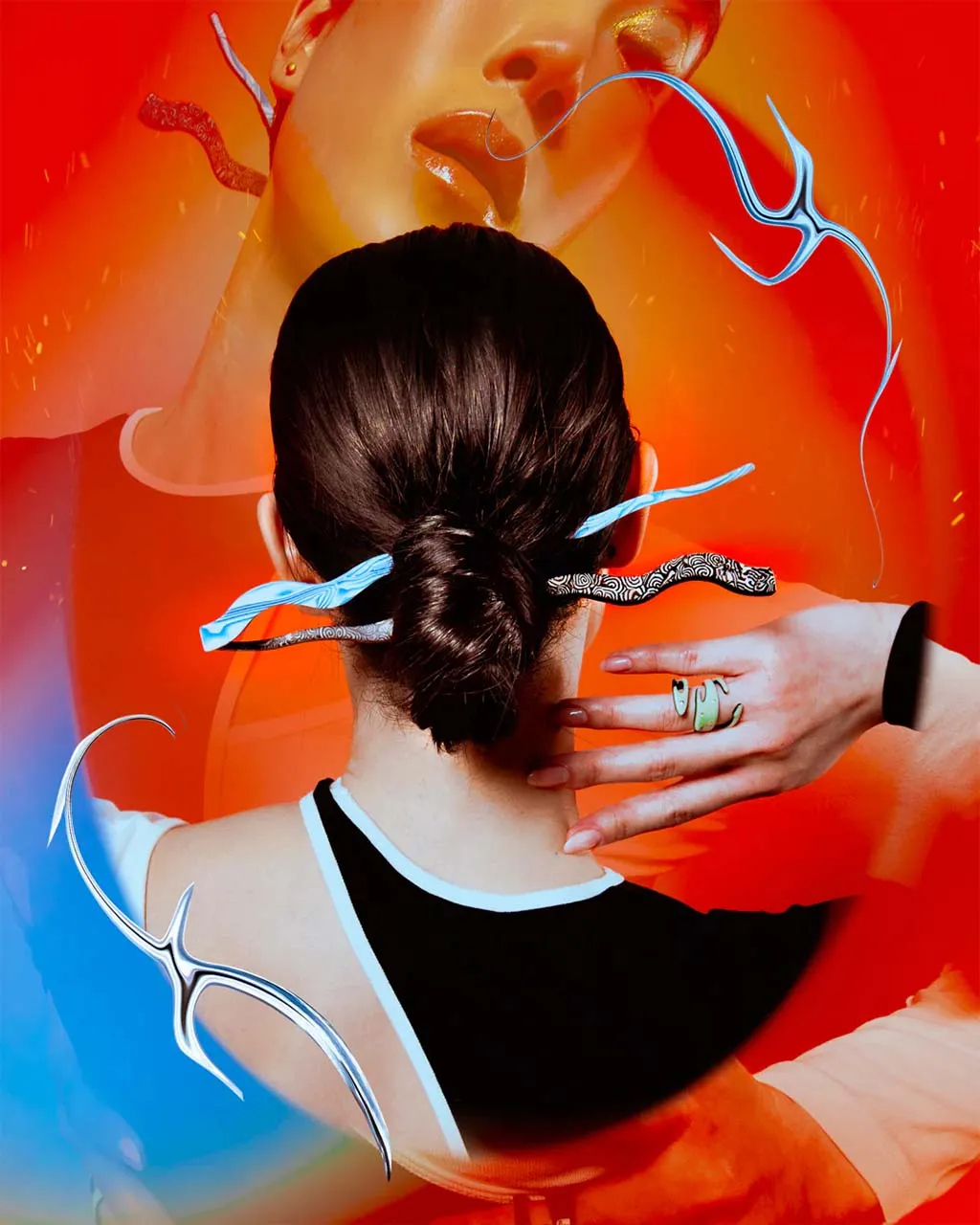 Large Firestarter Hair Stick - Smoke sold by ban.do product image thumbnail 2