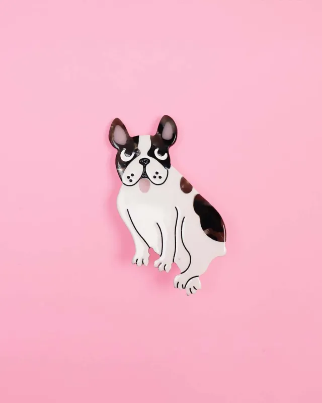 Bulldog Hair Clip sold by ban.do