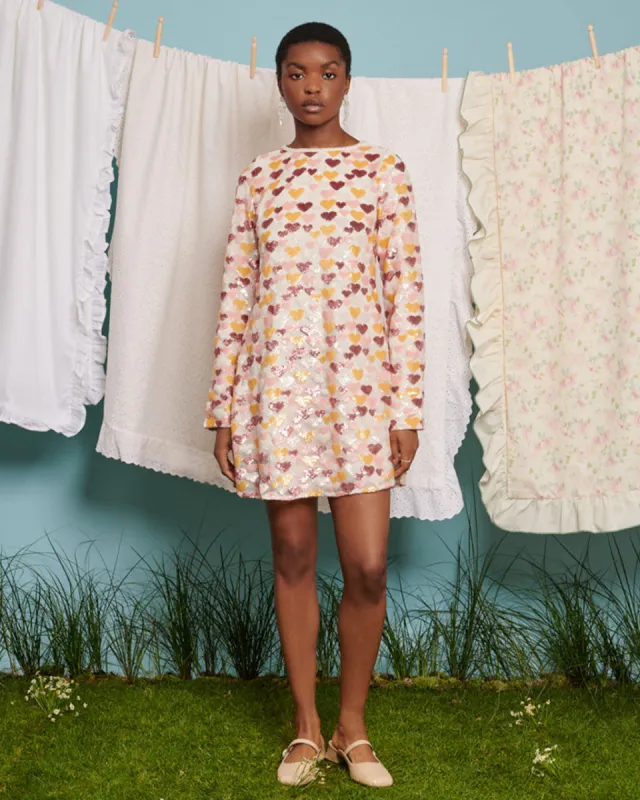 DREAM Manners Heart Sequin Dress sold by ban.do