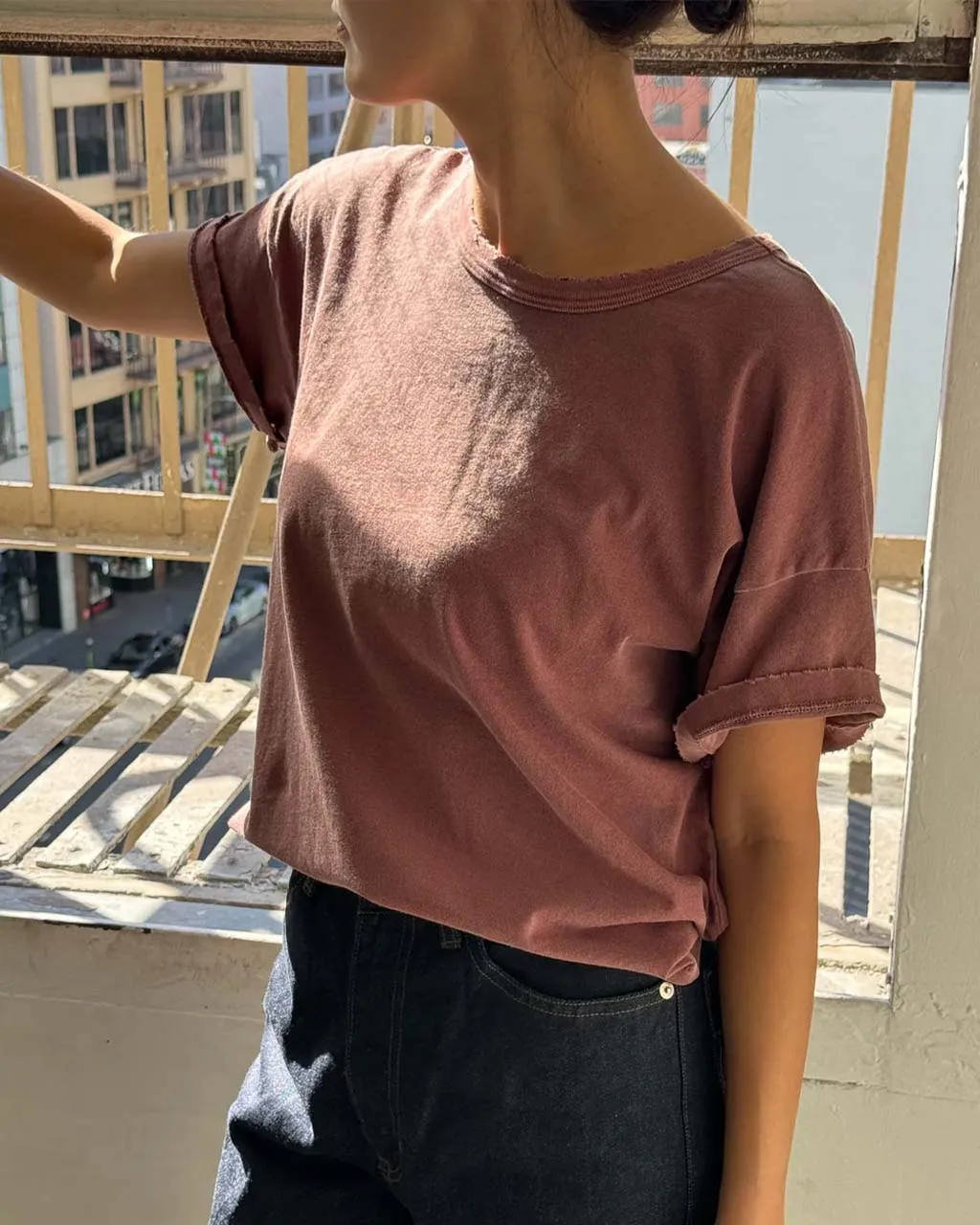 Vintage Fille Tee - Brick sold by ban.do