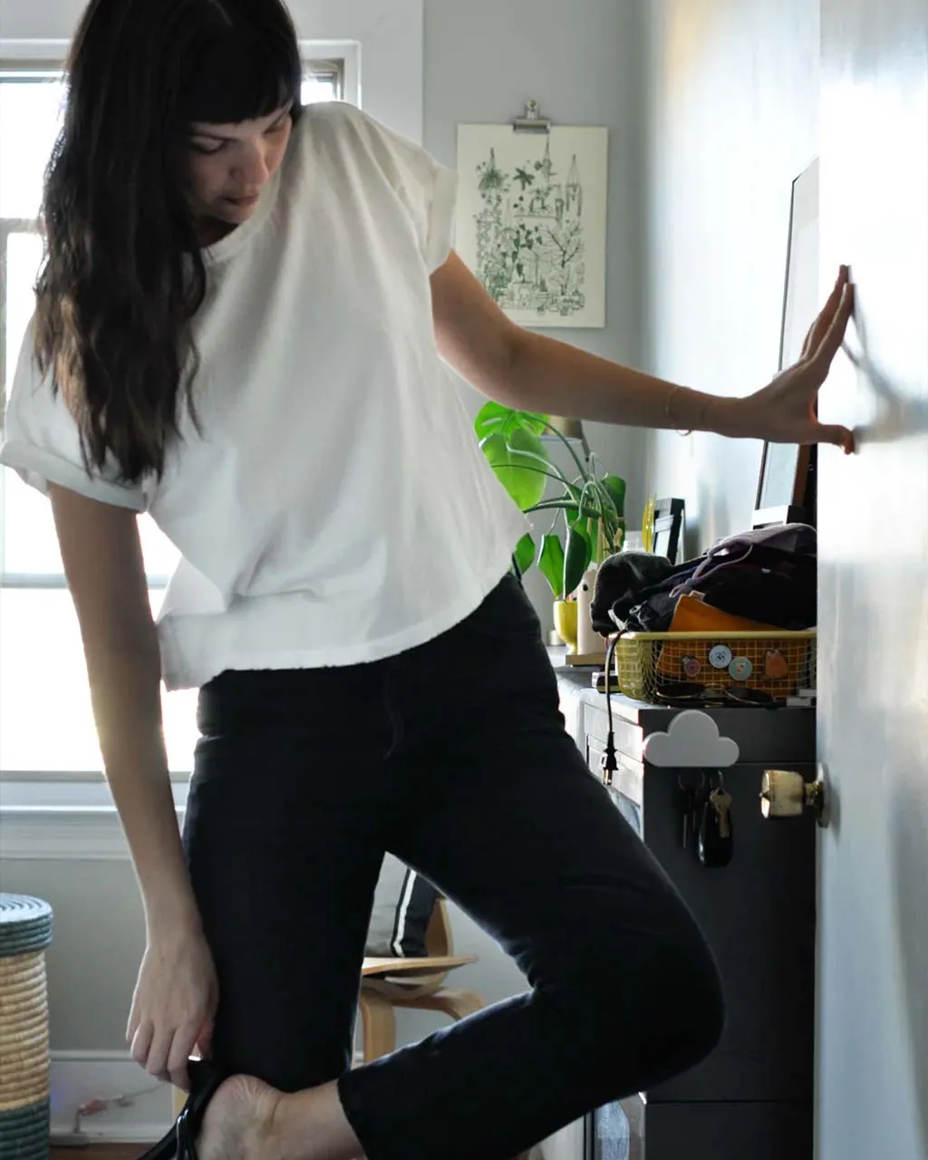 Vintage Fille Tee - Clean White sold by ban.do