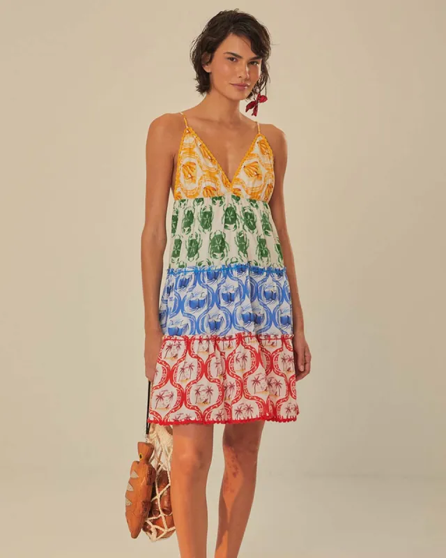Summer Mix Mini Dress sold by ban.do
