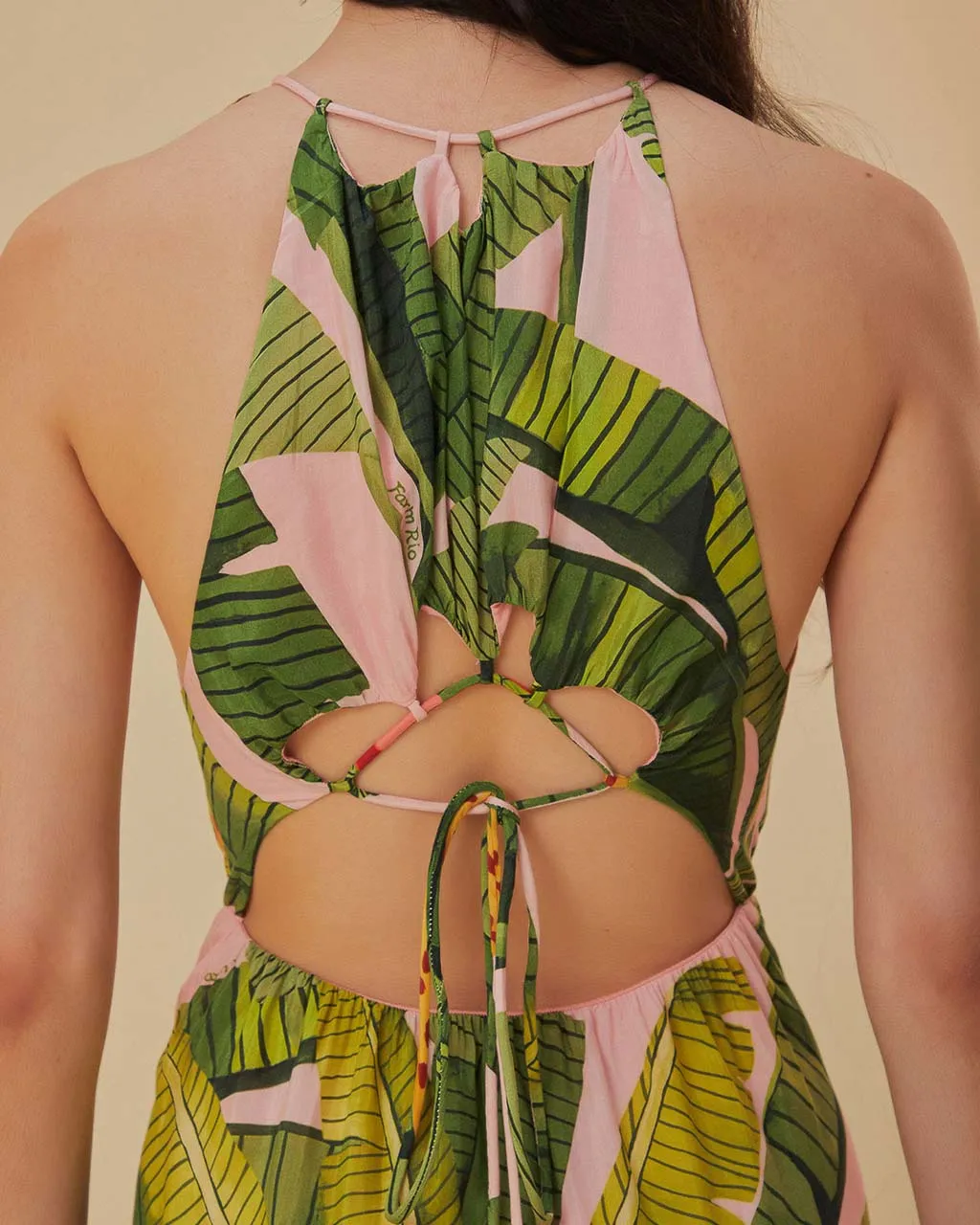 Pink Banana Leaves Sleeveless Maxi Dress sold by ban.do product image thumbnail 3