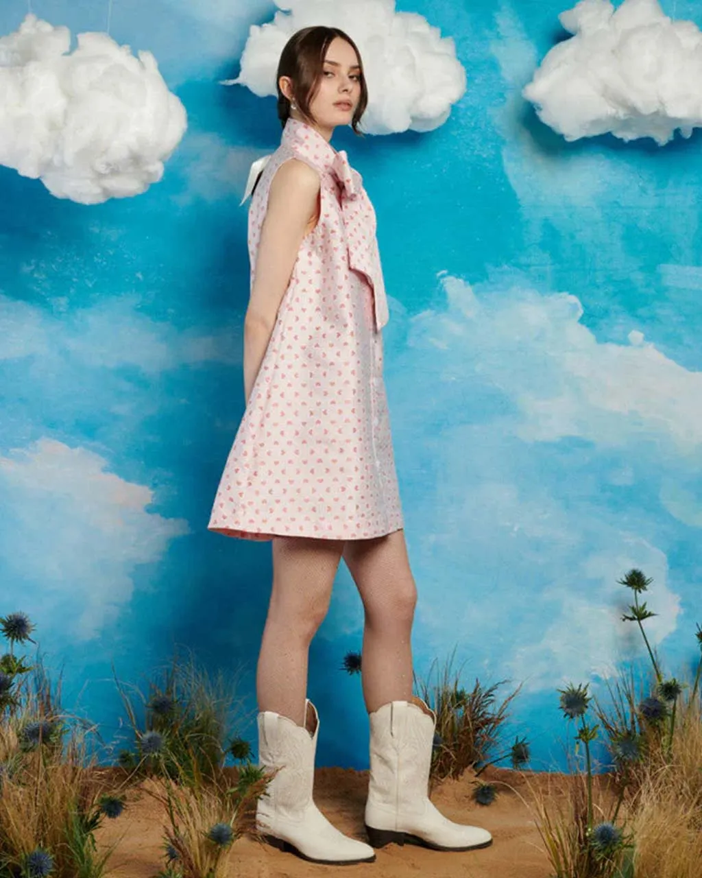 Canter Jacquard Bow Dress sold by ban.do product image thumbnail 2