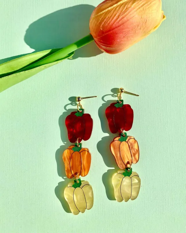 Bell Peppers Earrings sold by ban.do