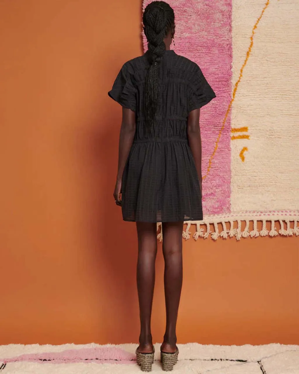 Yasmin Ruched Mini Dress - Coal Black sold by ban.do product image thumbnail 2