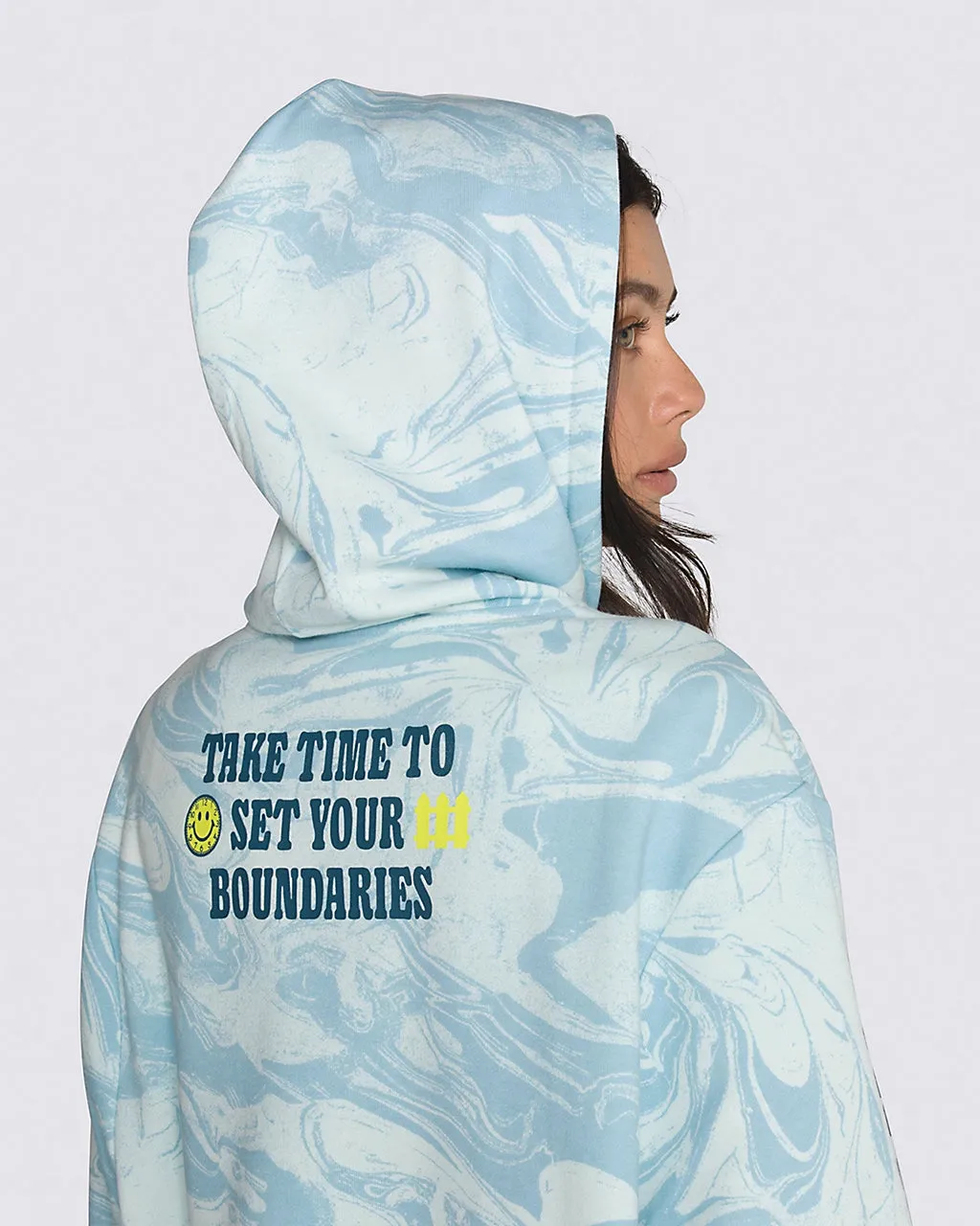 Marble Print Hoodie - Blue Glow sold by ban.do product image thumbnail 2