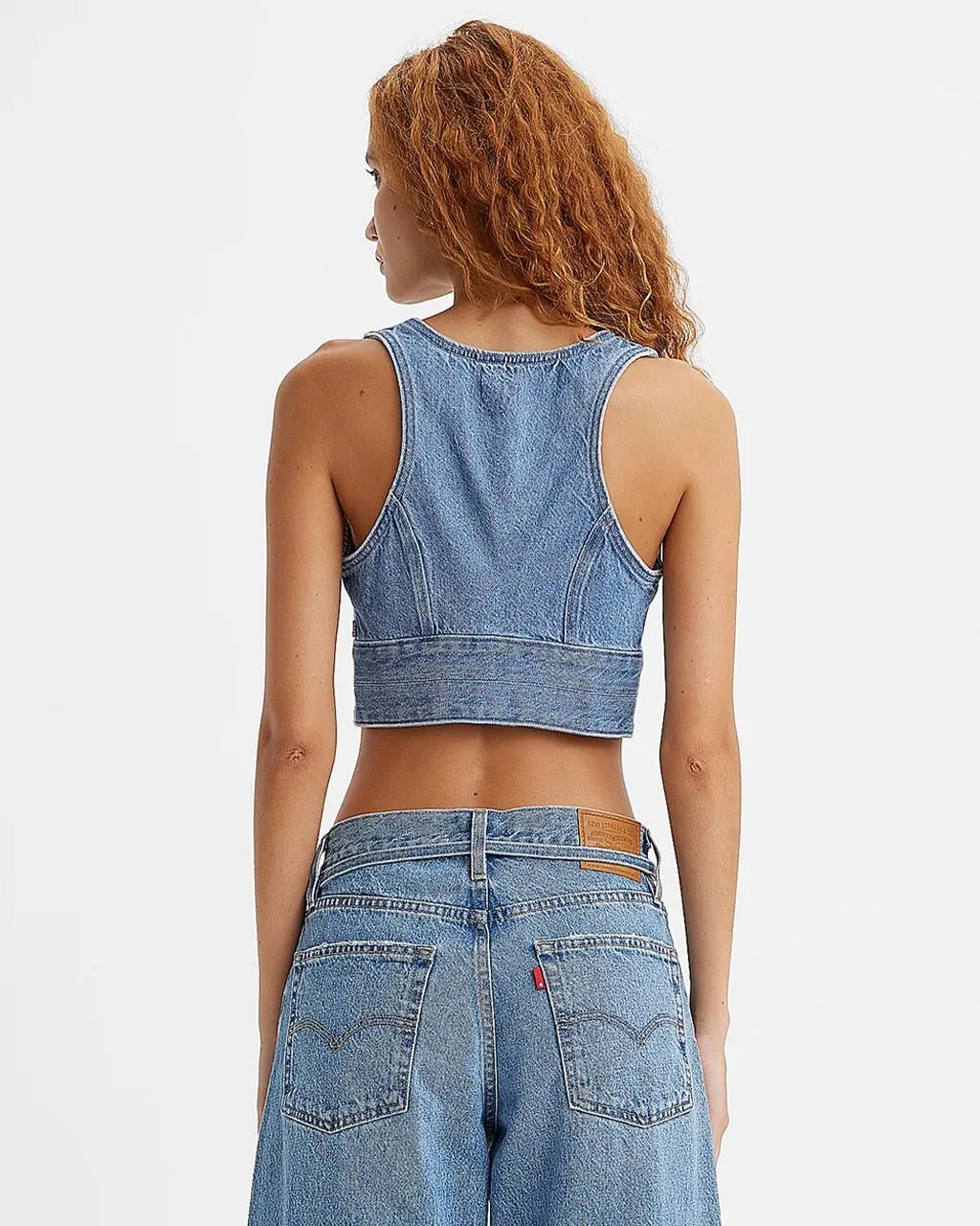 Raine Denim Crop Top - Check Yourself 2 sold by ban.do product image thumbnail 2