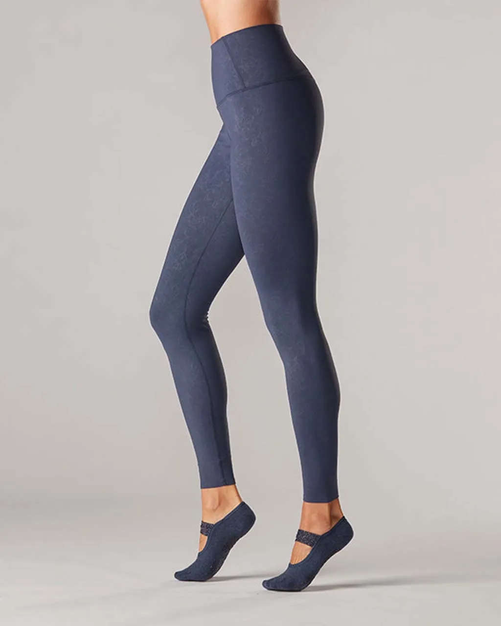 High Waisted Legging - Navy Lily sold by ban.do