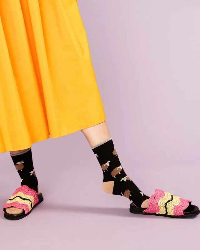 Mary Crew Socks - Black sold by ban.do