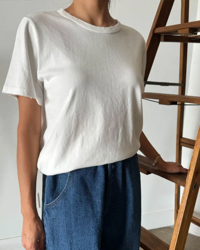 Organic Cotton Vintage Boy Tee - White sold by ban.do