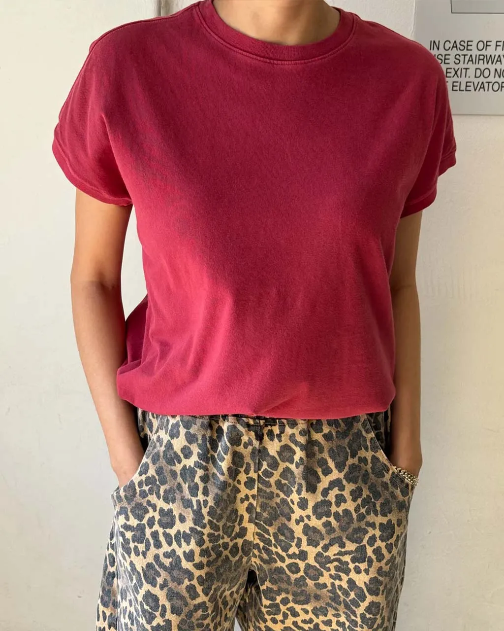 Ease Tee - Crayon Red sold by ban.do