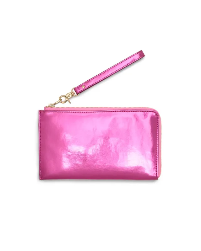 Getaway Travel Wallet - Metallic Pink sold by ban.do