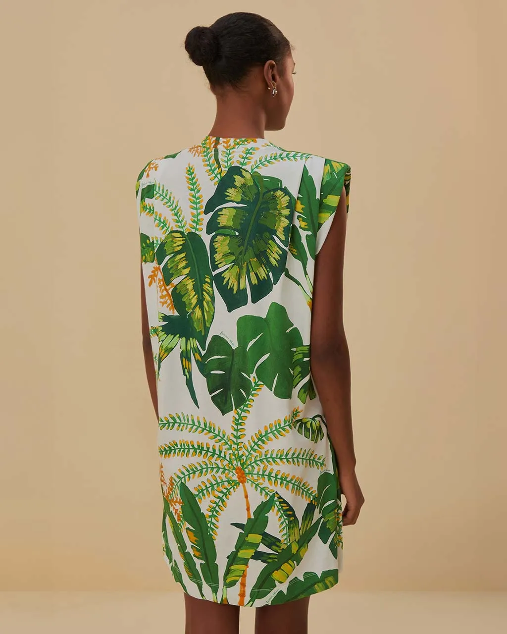 Tropical Forest Off-White T-Shirt Dress sold by ban.do product image thumbnail 2