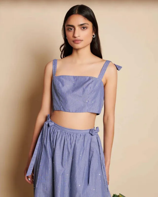 Ivy Stripe Crop Top sold by ban.do