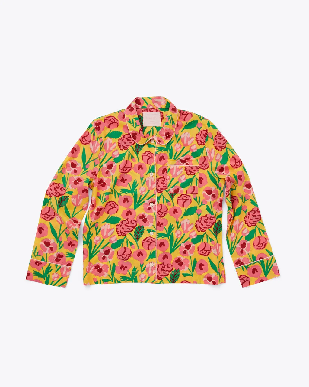 Long Sleeve Leisure Shirt - Honey Las Flores sold by ban.do