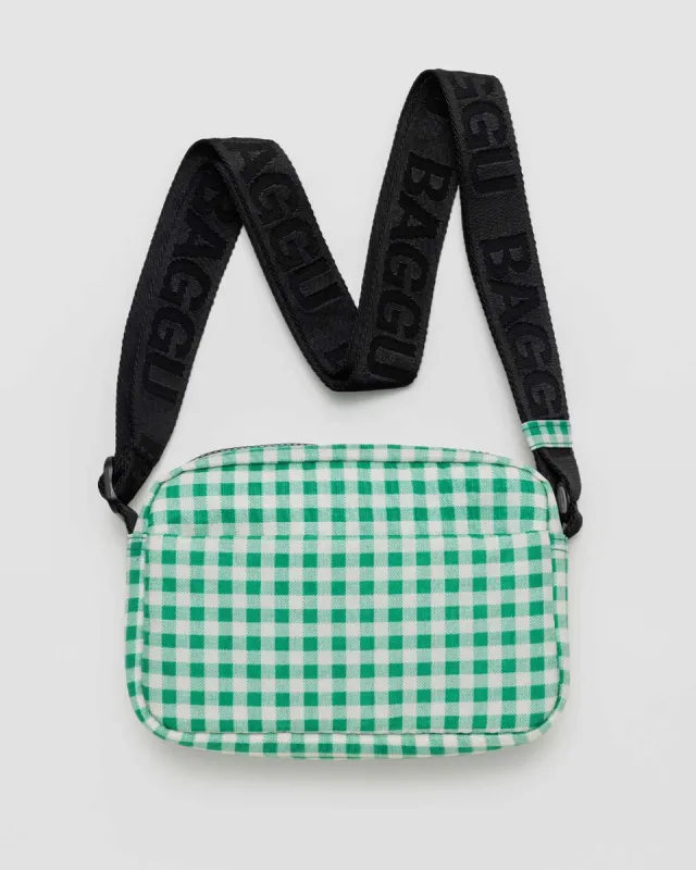 Camera Crossbody - Green Gingham sold by ban.do