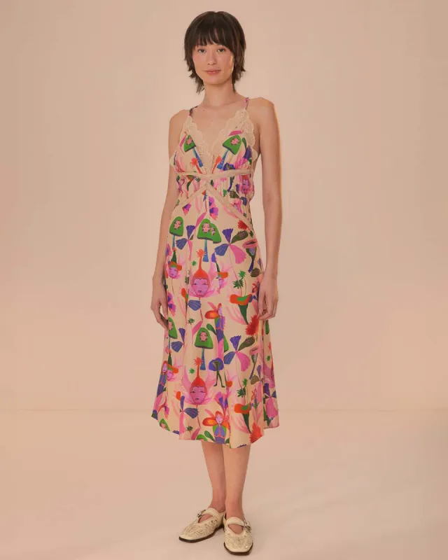 Fairies Slip Midi Dress sold by ban.do