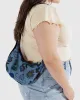 Small Nylon Crescent Bag - Digital Denim Birds sold by ban.do