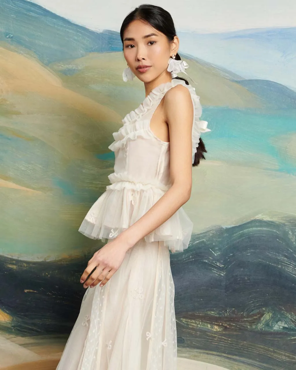 Jolene Tulle Ruffle Top sold by ban.do product image thumbnail 3