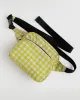 Fanny Pack - Pink + Pistachio Pixel Gingham sold by ban.do