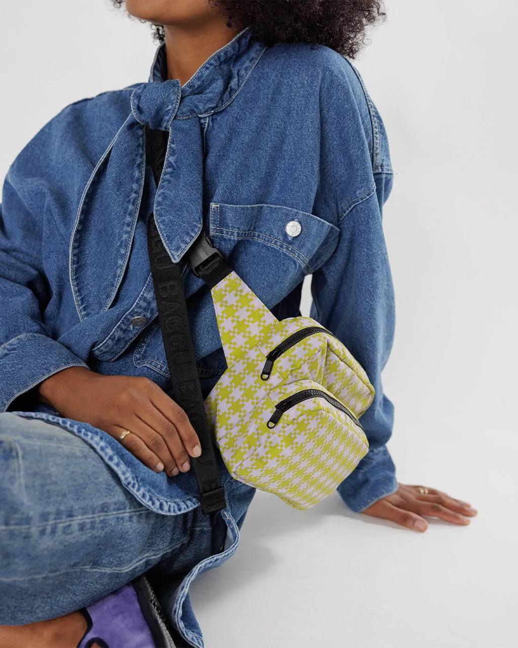 Fanny Pack - Pink + Pistachio Pixel Gingham sold by ban.do product image thumbnail 2