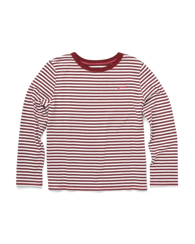 Dahlia Stripe Long Sleeve Boxy Tee sold by ban.do
