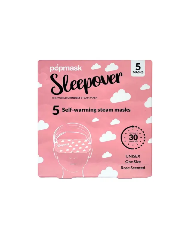 Sleepover Rose Scented Self-Warming Sleep Mask - Set of 5 sold by ban.do
