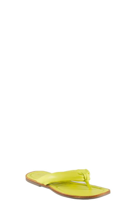 Solana Lime Leather Padded Flip Flop sold by Band of Gypsies