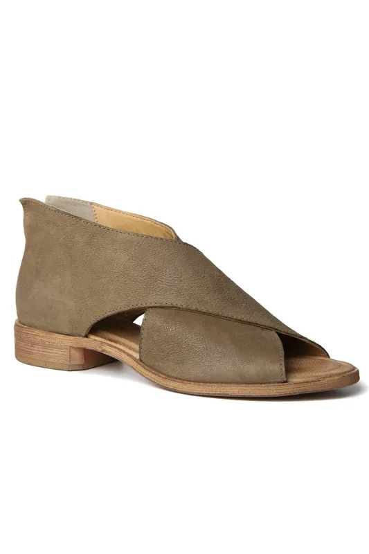 Venice Taupe Leather Wrap Sandal sold by Band of Gypsies