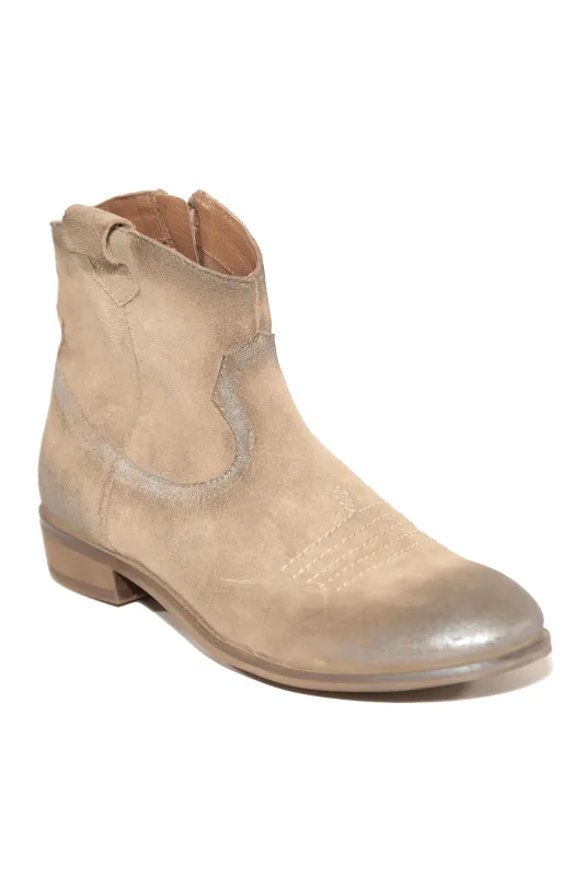 Sycamore Sand Suede Western Bootie made by Band of Gypsies