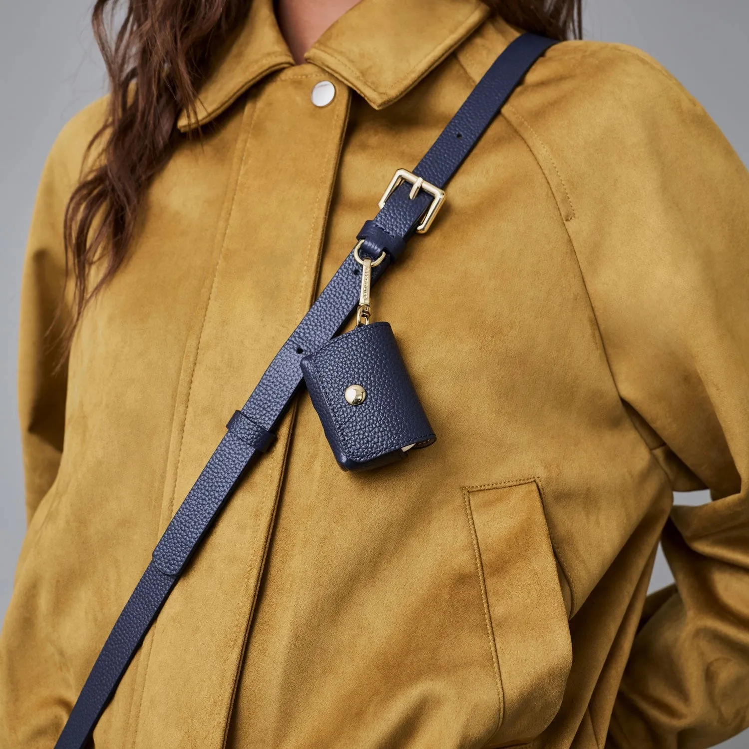 Avery AirPods Clip-On Pouch - Navy/Gold sold by Bandolier product image thumbnail 3