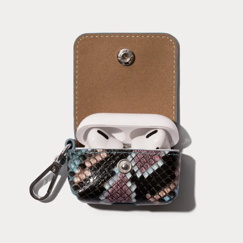 Avery AirPods Clip-On Pouch - Prism Snake/Silver Chrome made by Bandolier