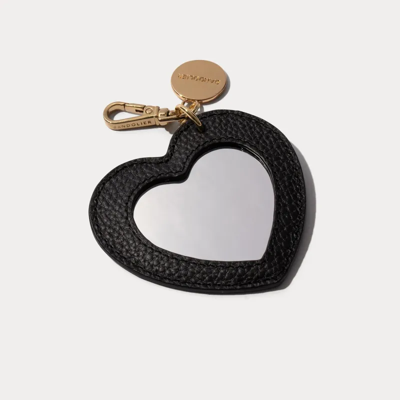 Mirror Heart Charm - Black/Gold made by Bandolier